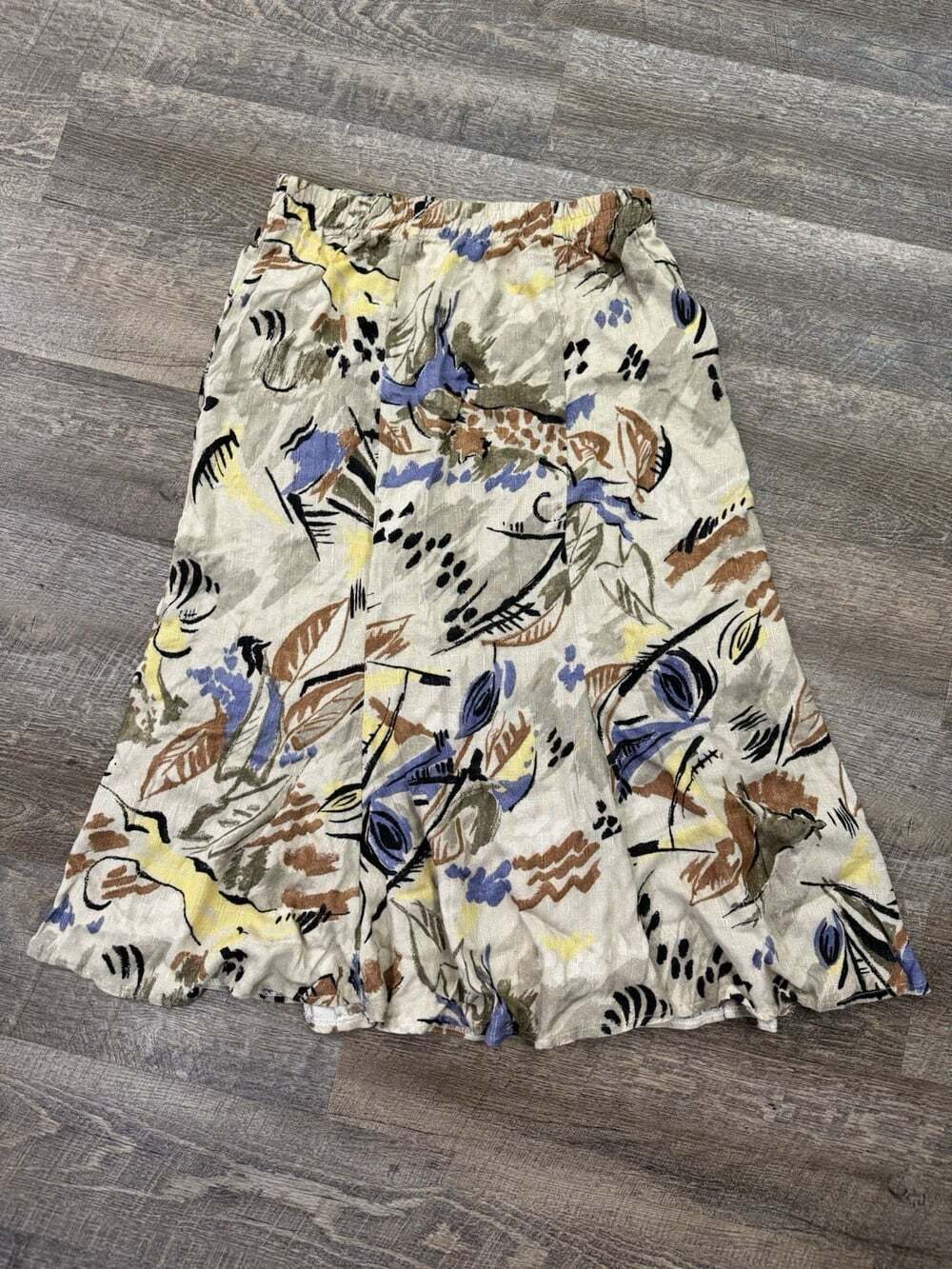 Vintage Sharon Anthony Sz 34 Rayon Maxi Skirt Dark Cottage Y2K Flowy Beautiful